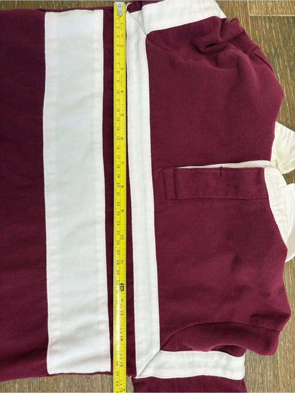 Old Navy Kids Color-Block Rugby Polo Shirt Wine Stain Maroon Size M (8)